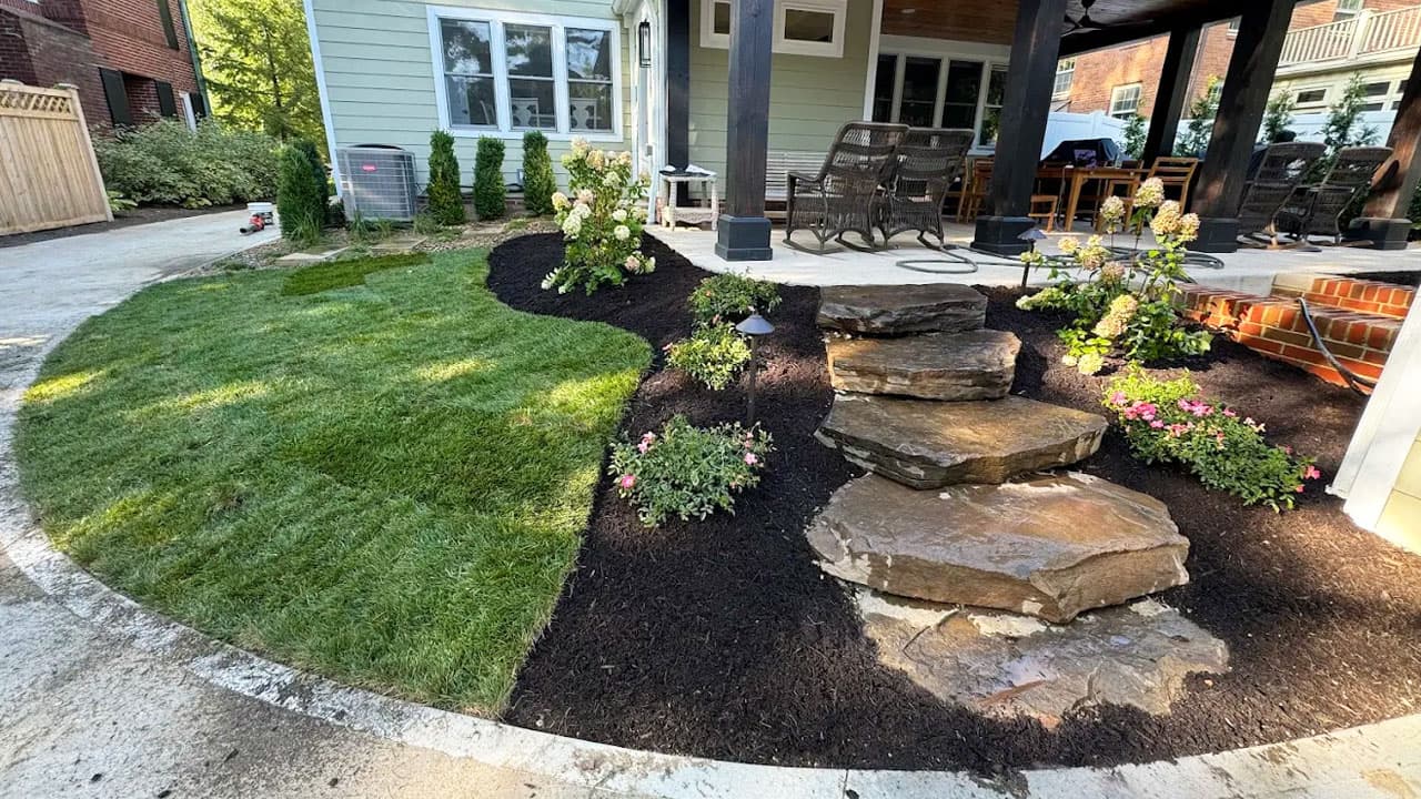 Backyard remodel project in Cleveland